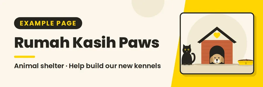 Banner for Build a New Kennel Block for Rumah Kasih Paws