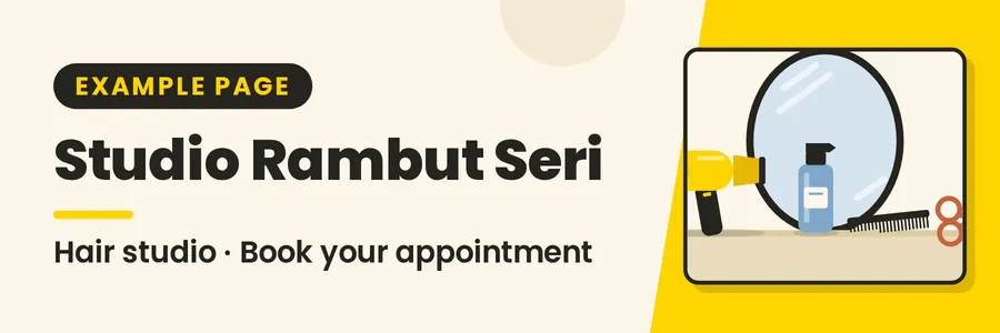 Banner for Book an Appointment at Studio Rambut Seri