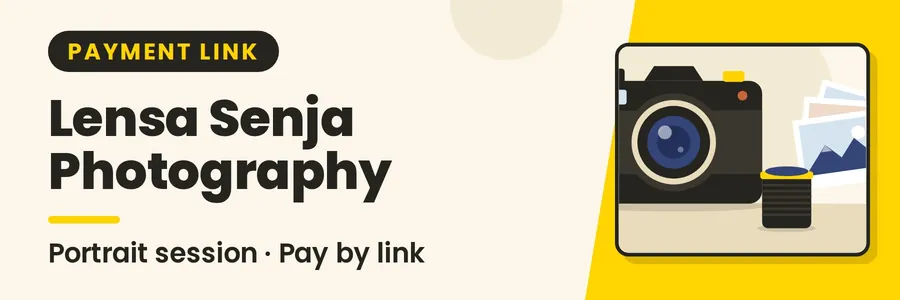 Banner for Payment link: Lensa Senja portrait session payment