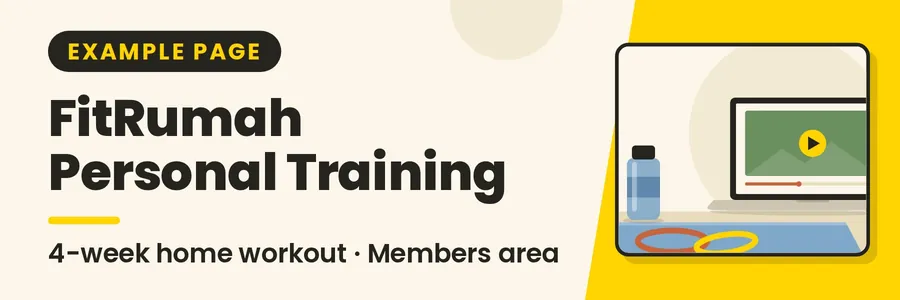 Banner for 4-Week Home Workout with Coach FitRumah