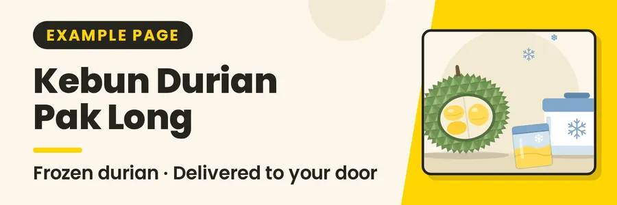 Banner for Frozen Durian Delivered: Kebun Durian Pak Long