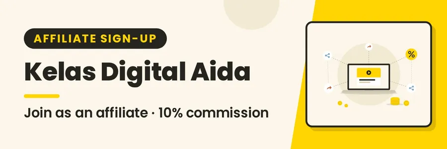 Banner for Affiliate sign-up: Kelas Digital Aida