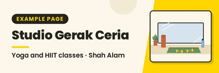 Banner for Book a Class at Studio Gerak Ceria