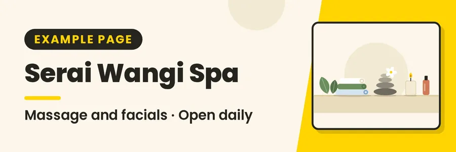 Banner for Book a Treatment at Serai Wangi Spa