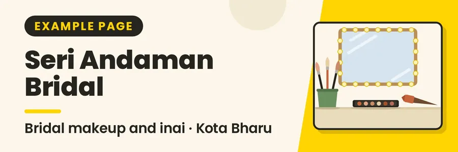 Banner for Bridal Makeup and Inai Package by Seri Andaman Bridal